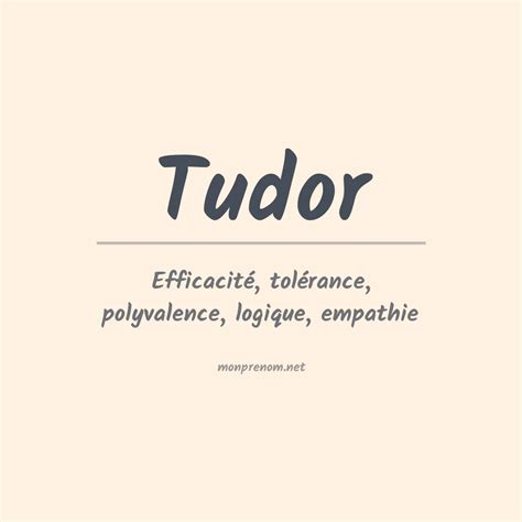 tudor origine prenom|Prénom Tudor : origine, signification et étymologie.